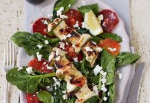 Brochetas de Pollo y Pan de Ajo de Jamie Oliver Kebab de Pollo al Sarten