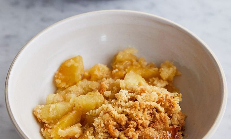 Crumble de manzana receta