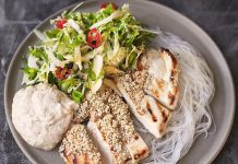 Pollo con Mantequilla de Sésamo y Salsa de Maní Receta para pollo crujiente